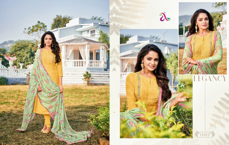 Angroop Next Dairy Milk Vol 35 Chanderi Cotton Casual Wear Salwar Suit