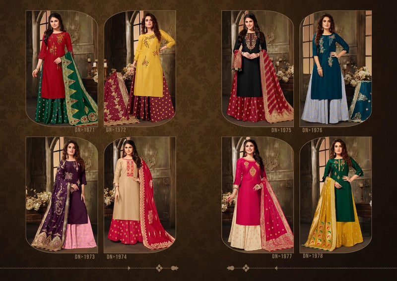 Anju Fabric Vivaah Bemberg Silk Exclicive Heavy Embrodery Work Kurti