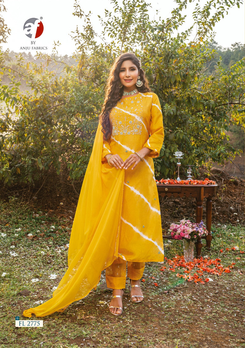 Anju Fabrics First Light Vol 2 Pure Viscose Dola Silk Partywear Kurti Collection