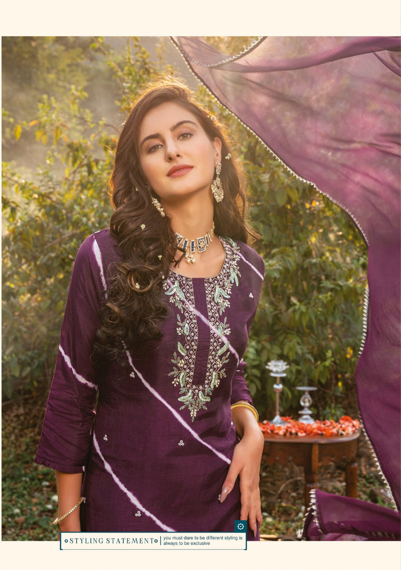 Anju Fabrics First Light Vol 2 Pure Viscose Dola Silk Partywear Kurti Collection