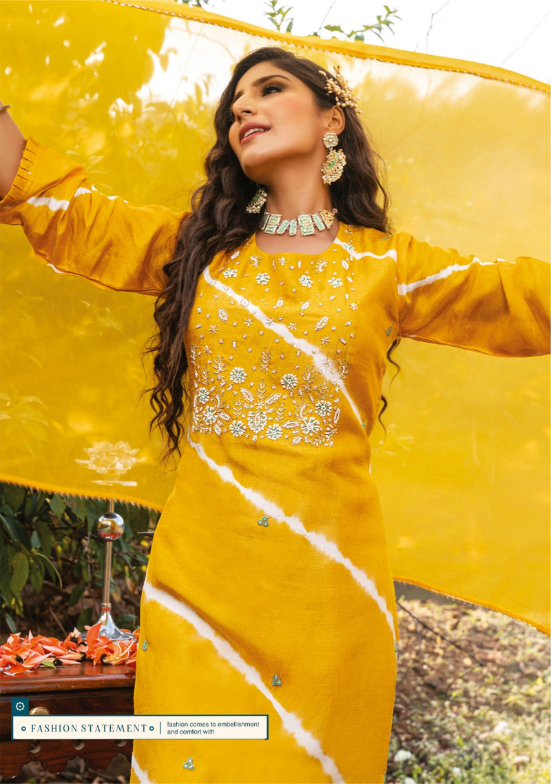 Anju Fabrics First Light Vol 2 Pure Viscose Dola Silk Partywear Kurti Collection