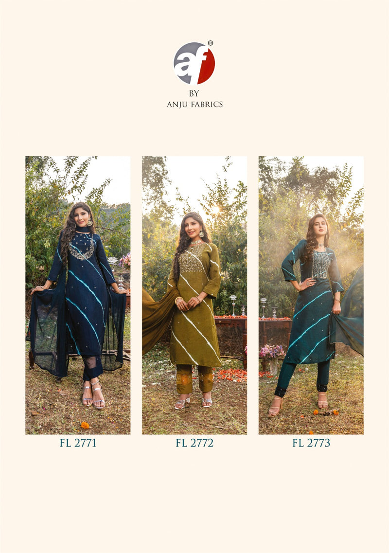 Anju Fabrics First Light Vol 2 Pure Viscose Dola Silk Partywear Kurti Collection