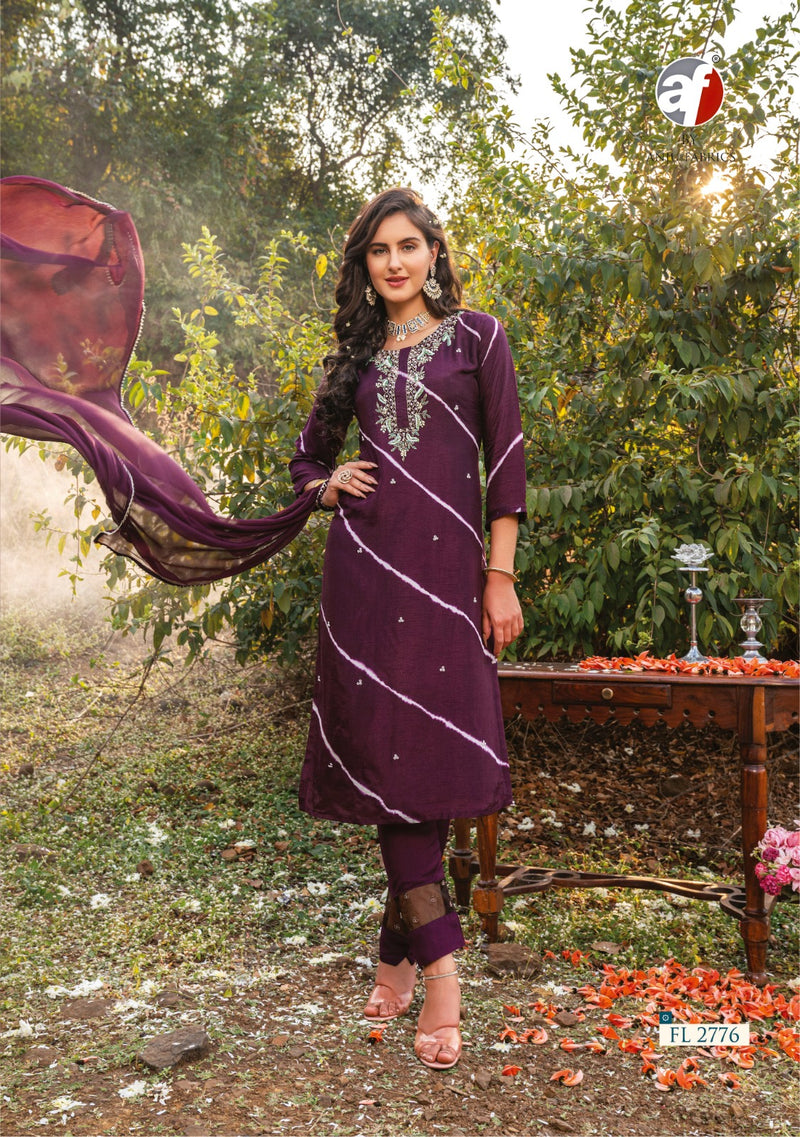Anju Fabrics First Light Vol 2 Pure Viscose Dola Silk Partywear Kurti Collection