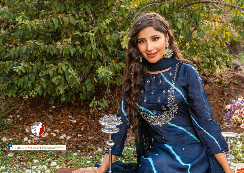 Anju Fabrics First Light Vol 2 Pure Viscose Dola Silk Partywear Kurti Collection