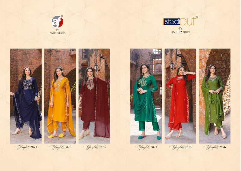 Anju Fabrics Ghunghat Vol 8 Pure Viscose Dola Silk Fancy Designer Kurtis