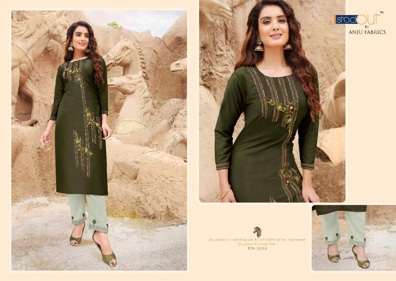Anju Fabrics Little Vol 2 Bemberg Silk Fancy Designer kurti