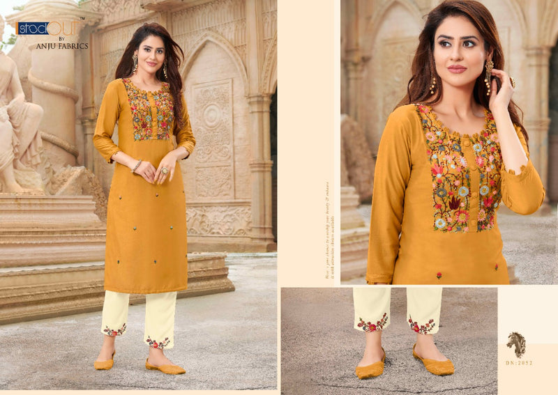Anju Fabrics Little Vol 2 Bemberg Silk Fancy Designer kurti