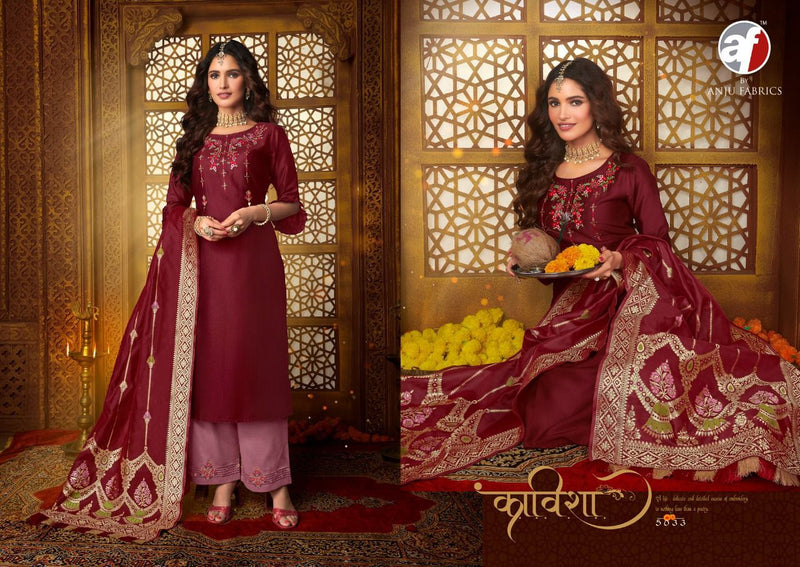 Anju Fabrics Suhagan Bamber Silk Banarasi Silk Fancy Kurti