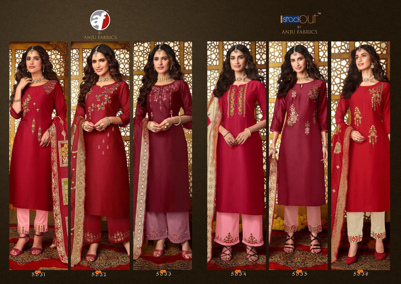 Anju Fabrics Suhagan Bamber Silk Banarasi Silk Fancy Kurti