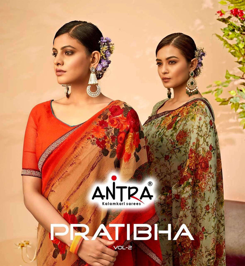 Antra Pratibha Vol 2 Chiffon Designer Fancy Printed Saree