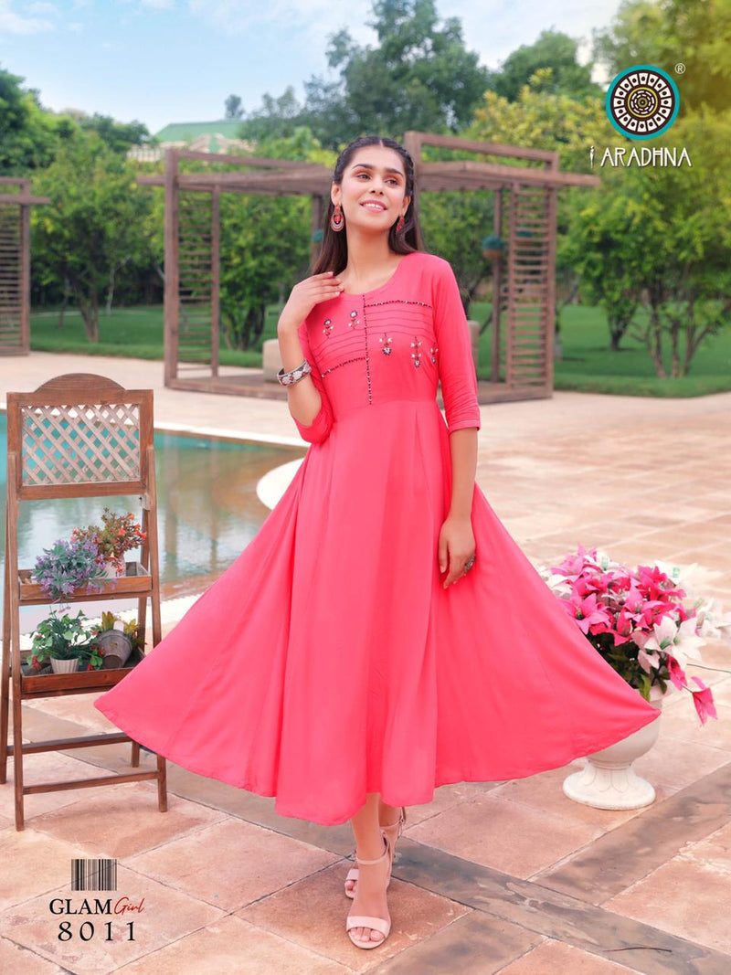 Aradhna Fashion Glam Girl Vol 8 Rayon Casual Wear Kurti Collection