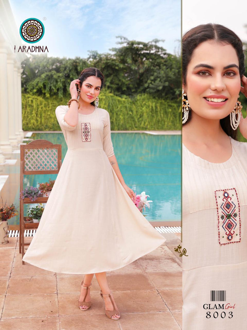 Aradhna Fashion Glam Girl Vol 8 Rayon Casual Wear Kurti Collection