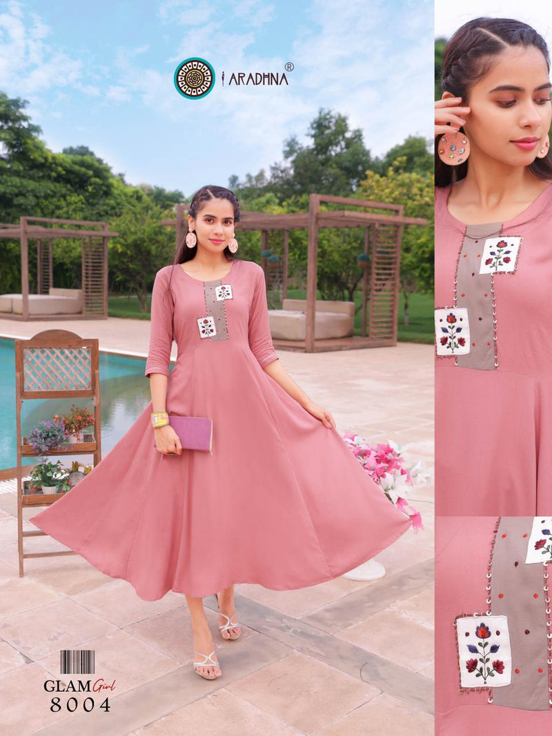 Aradhna Fashion Glam Girl Vol 8 Rayon Casual Wear Kurti Collection