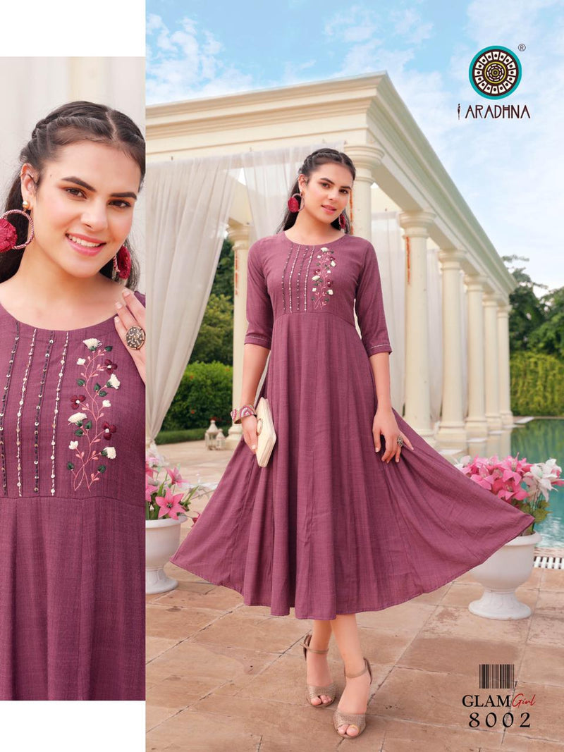 Aradhna Fashion Glam Girl Vol 8 Rayon Casual Wear Kurti Collection