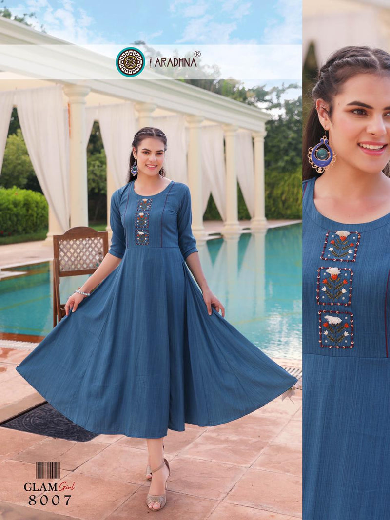 Aradhna Fashion Glam Girl Vol 8 Rayon Casual Wear Kurti Collection