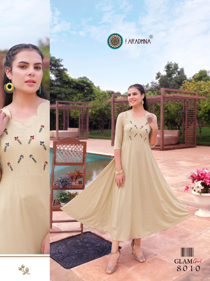 Aradhna Fashion Glam Girl Vol 8 Rayon Casual Wear Kurti Collection