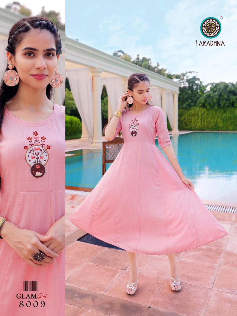 Aradhna Fashion Glam Girl Vol 8 Rayon Casual Wear Kurti Collection