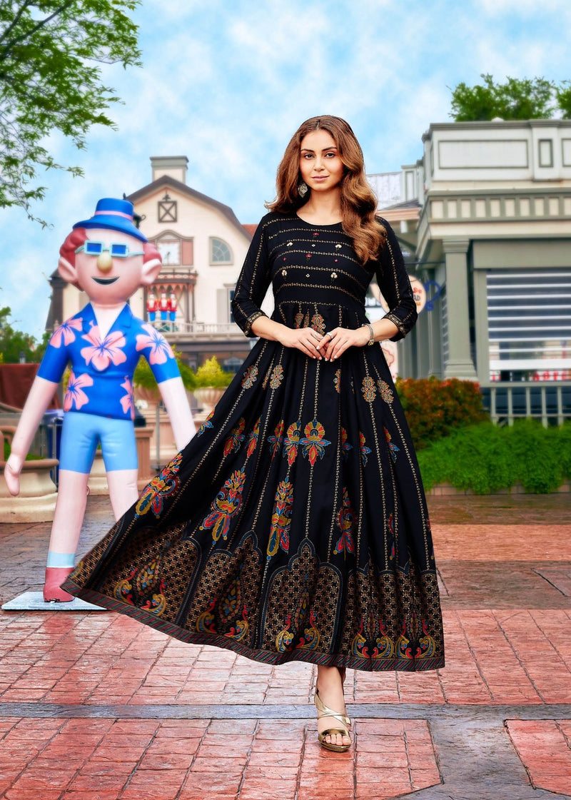 Aradhna Fashion Riwaaz Vol 6 Rayon Designer Fancy Wear Gown Collection