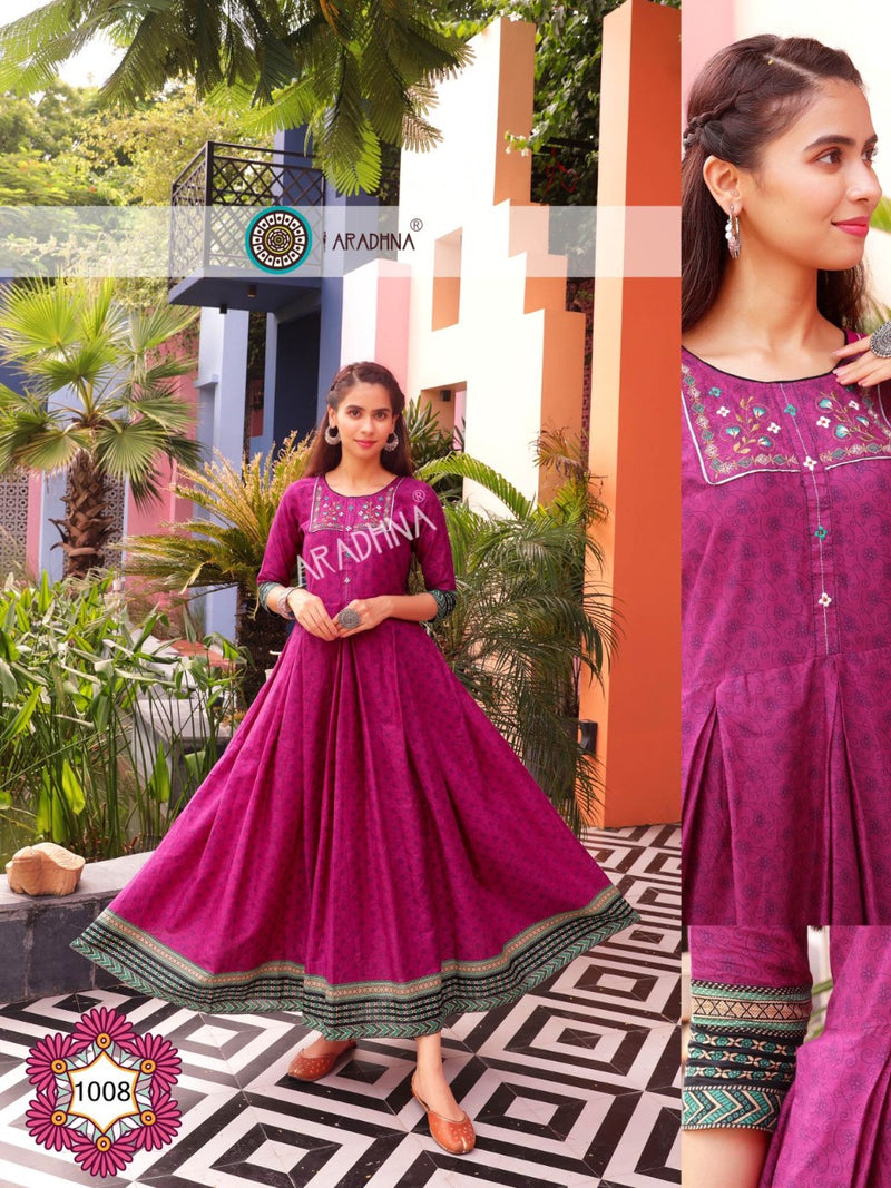 Aradhna Fashion Vol 1 Cotton With  Fancy Designer Kurti