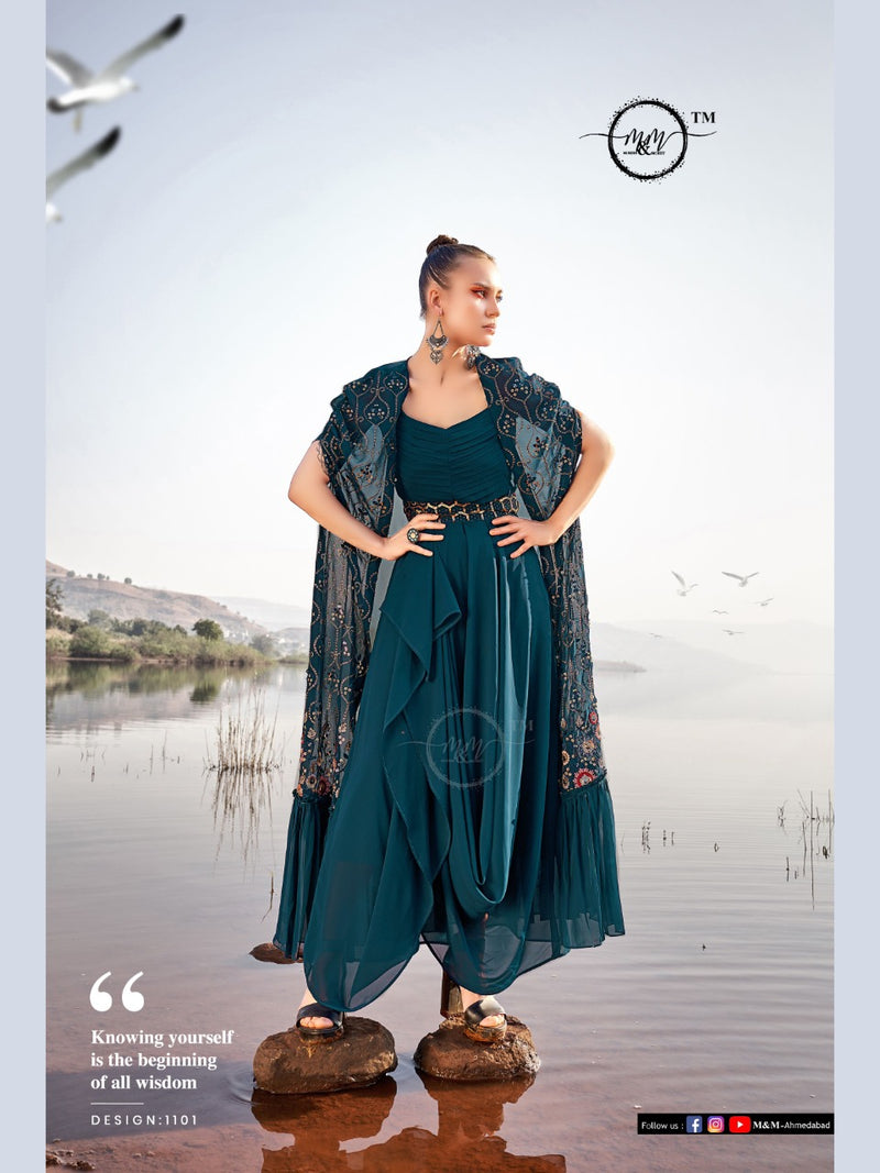M And M Arzoie Vol 3 Georgette With Elegant Work Stylish Designer Festive Wear Fancy Kurti