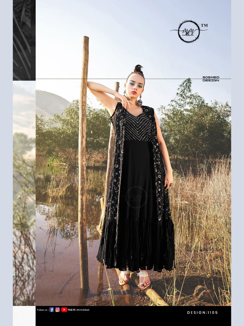 M And M Arzoie Vol 3 Georgette With Elegant Work Stylish Designer Festive Wear Fancy Kurti