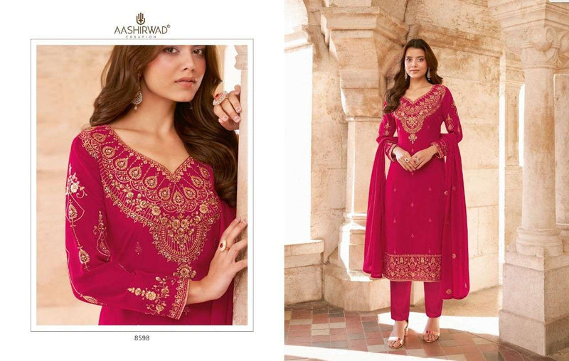 Ashirwad Creation Saarya Georgette Partywear Designer Salwar Suits