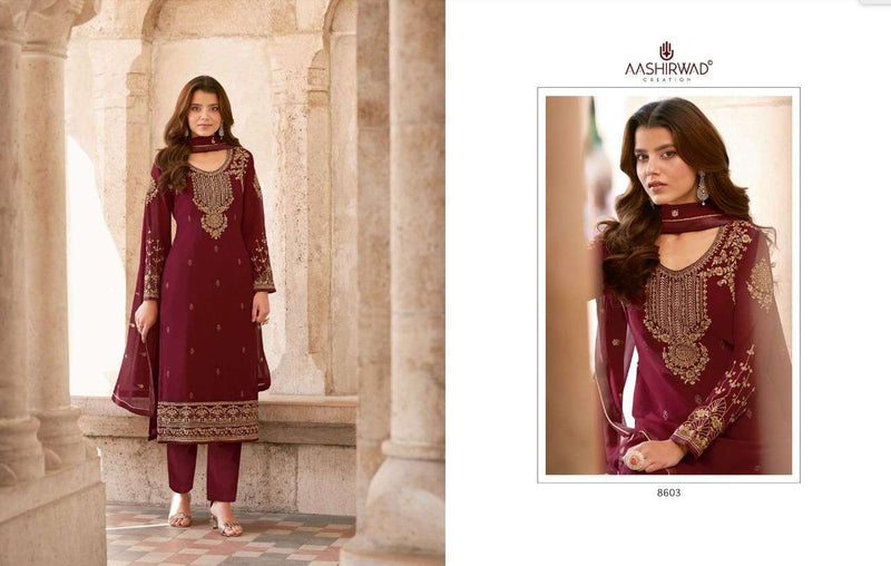Ashirwad Creation Saarya Georgette Partywear Designer Salwar Suits