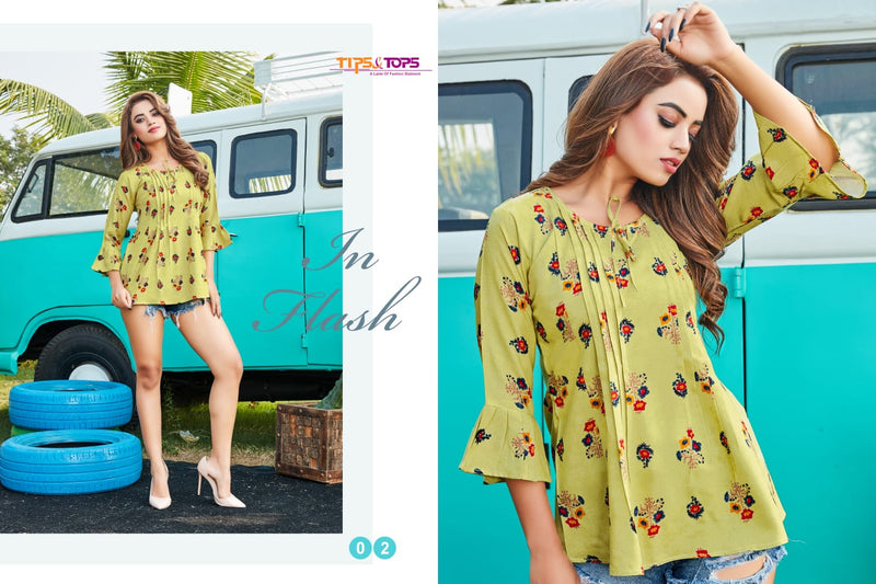 Tips & Tops Baby Vol 27 Rayon Stylish Western Look Short Kurtis
