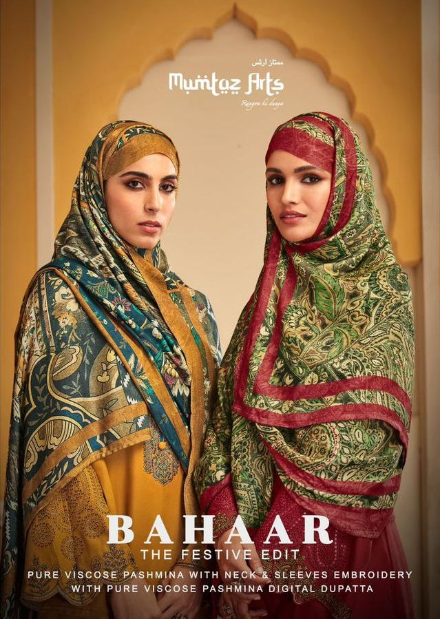 Mumtaz Bahaar Pashmina With Beautiful Heavy Embroidery Work Stylish Designer Fancy Salwar Kameez