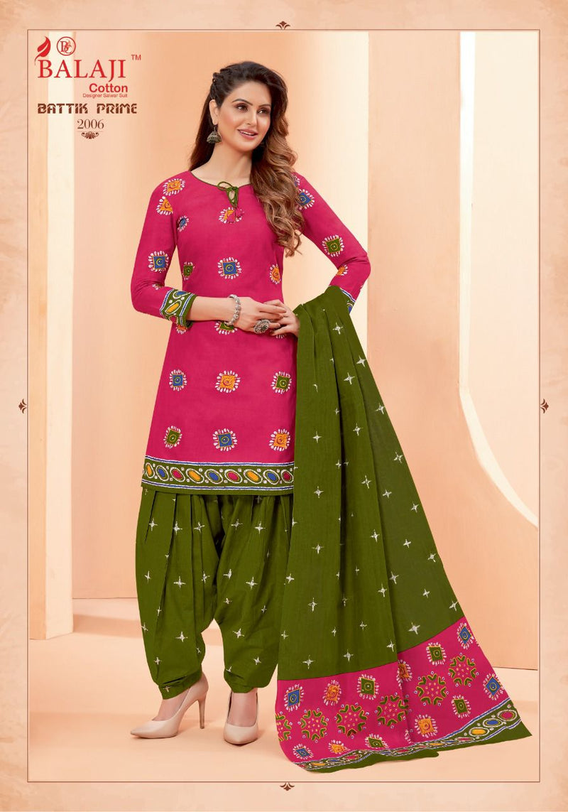 Balaji Cotton Battik Prime Vol 2 Cotton Patiyala Style Festive Wear Printed Patiyala Suits