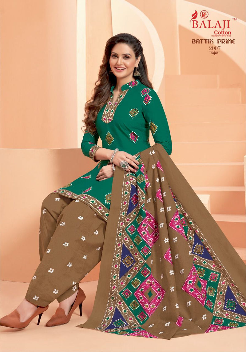 Balaji Cotton Battik Prime Vol 2 Cotton Patiyala Style Festive Wear Printed Patiyala Suits