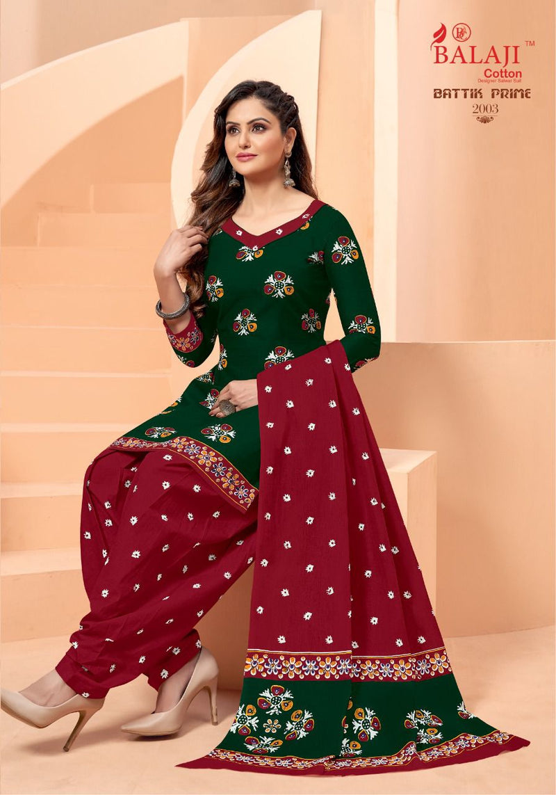 Balaji Cotton Battik Prime Vol 2 Cotton Patiyala Style Festive Wear Printed Patiyala Suits