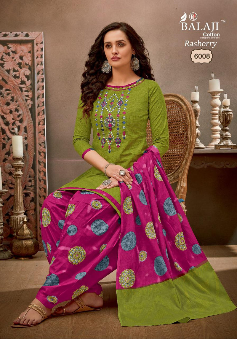Balaji Cotton Rasberry Patiyala Vol 6 Pure Cotton Patiyala Style Festive Wear Salwar Suits