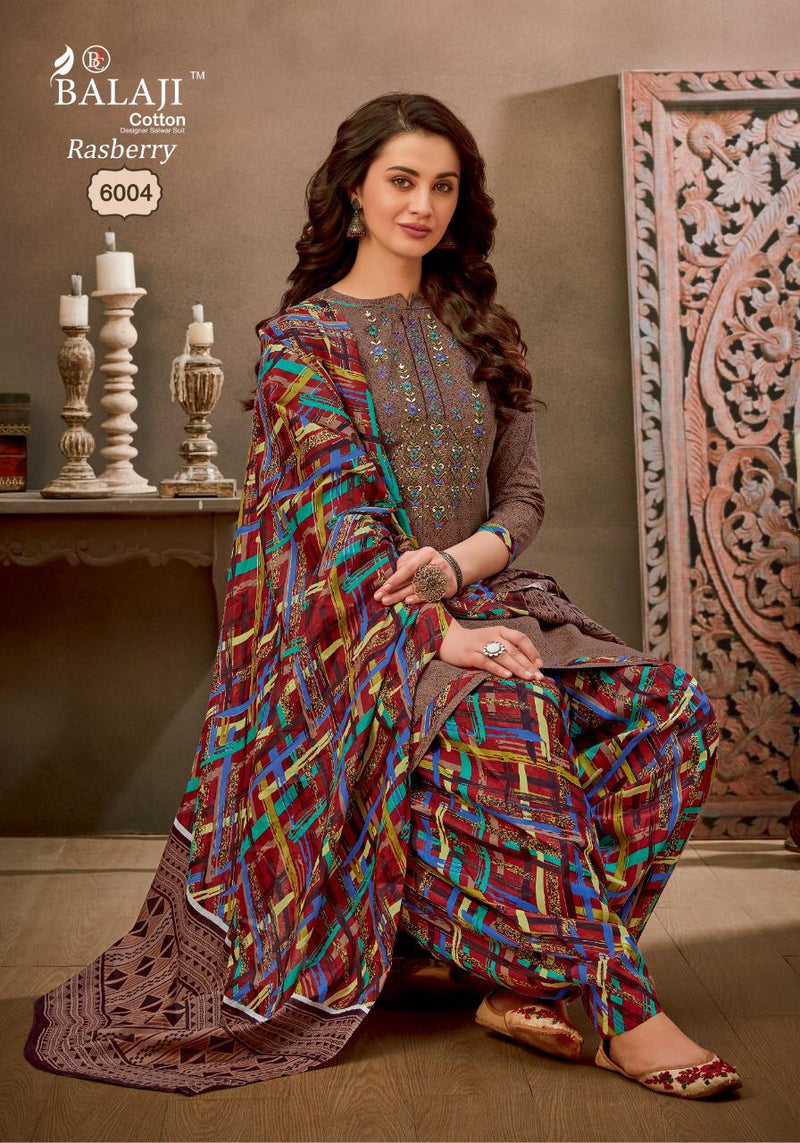 Balaji Cotton Rasberry Patiyala Vol 6 Pure Cotton Patiyala Style Festive Wear Salwar Suits
