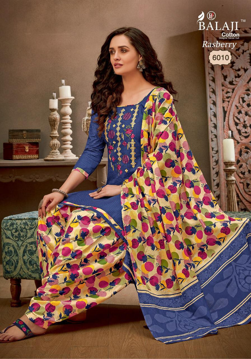 Balaji Cotton Rasberry Patiyala Vol 6 Pure Cotton Patiyala Style Festive Wear Salwar Suits