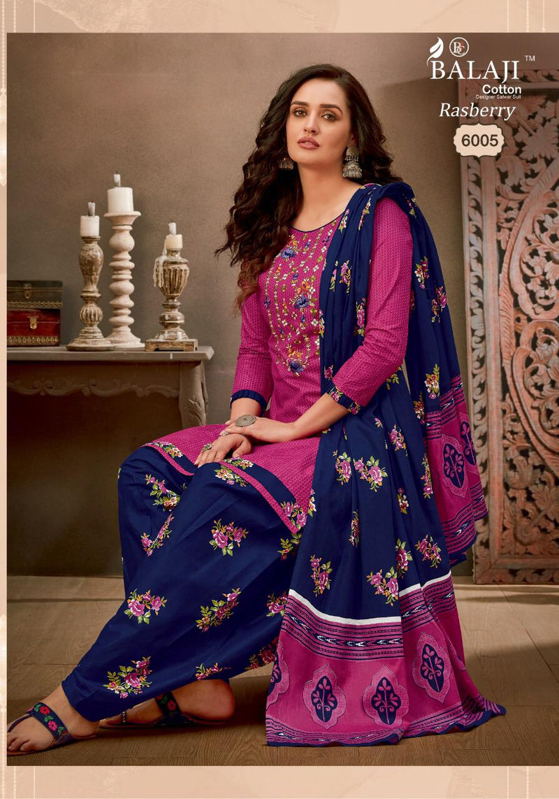 Balaji Cotton Rasberry Patiyala Vol 6 Pure Cotton Patiyala Style Festive Wear Salwar Suits