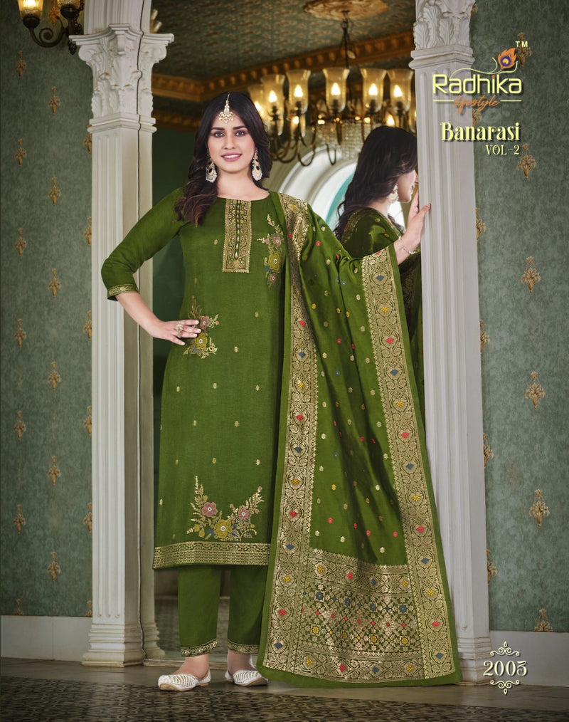 Radhika Lifestyle Banarasi Vol 2 Silk With Beautiful Work Stylish Designer Festive Wear Salwar Kameez