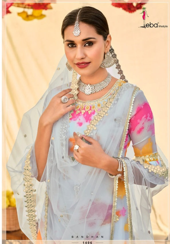 Eba Lifestyle Bandhan Georgette Wedding Wear Embroidered Salwar Suits