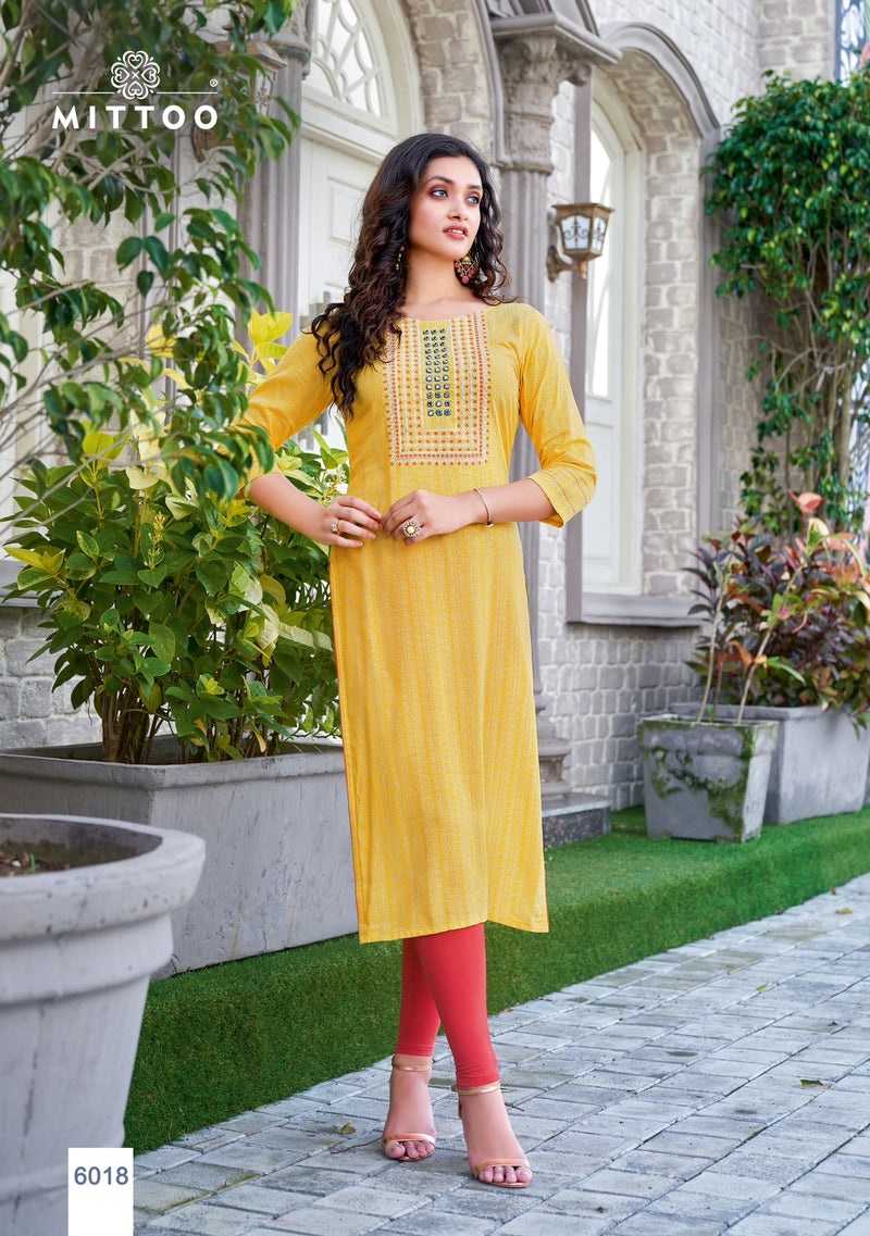 Mittoo Bandhan Vol 3 Rayon Print Work Handwork Printed Designer Kurti
