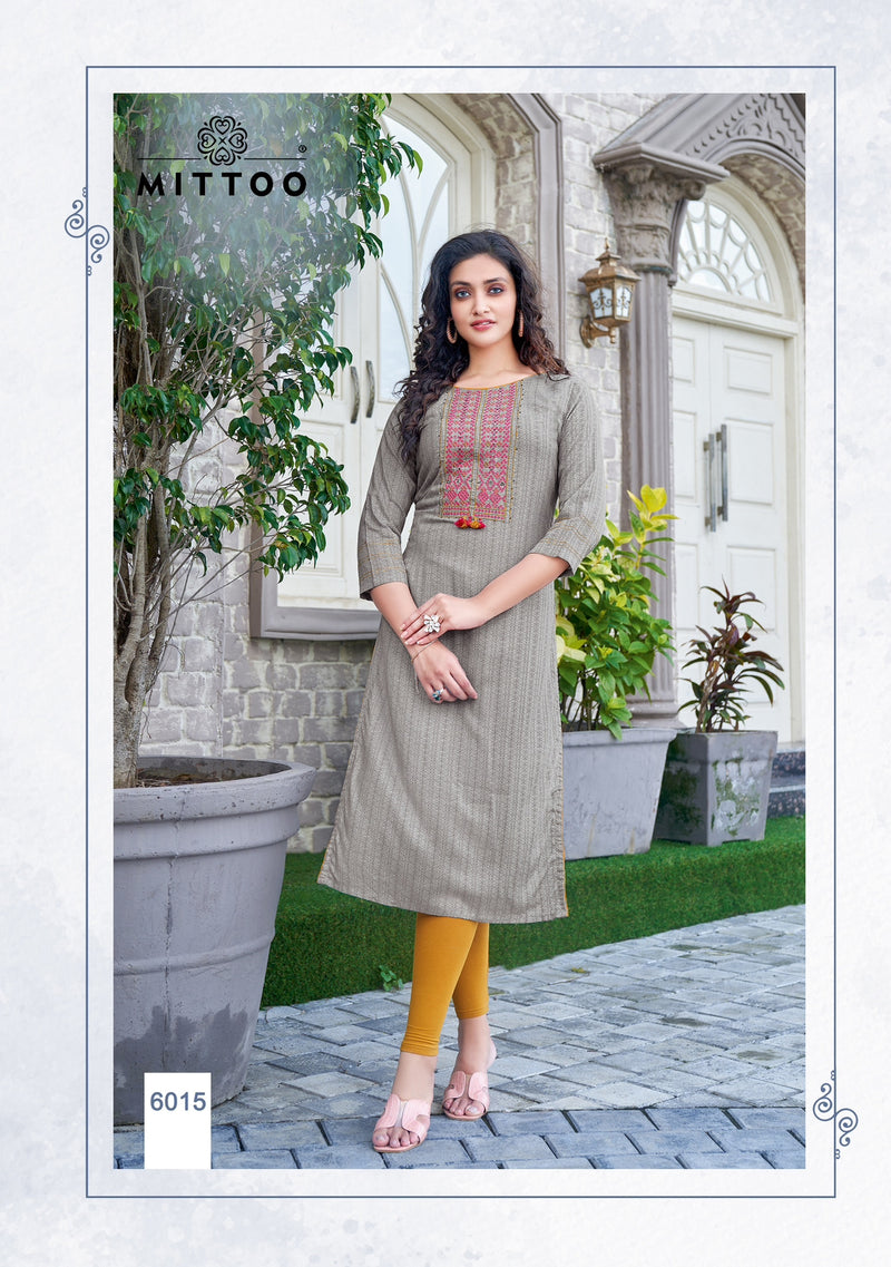 Mittoo Bandhan Vol 3 Rayon Print Work Handwork Printed Designer Kurti