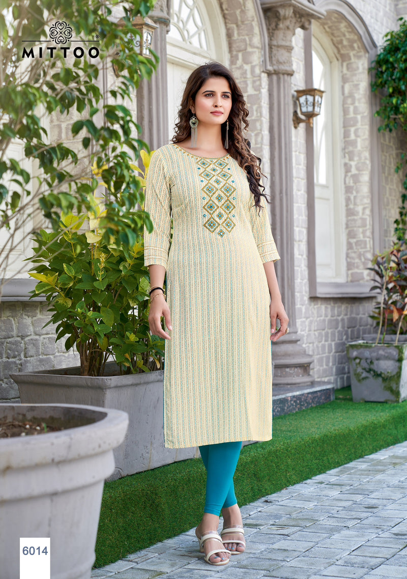 Mittoo Bandhan Vol 3 Rayon Print Work Handwork Printed Designer Kurti