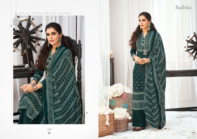 Radhika Fashion Sumyra Bandhani Pashmina Stylish Designer Casual Wear Salwar Kameez