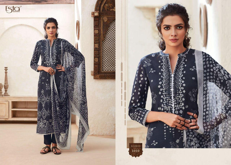 Esta Bandhani Chiffon Digital Printed Festive Wear Salwar Kameez
