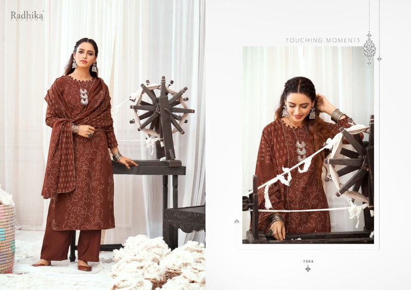 Radhika Fashion Sumyra Bandhani Pashmina Stylish Designer Casual Wear Salwar Kameez