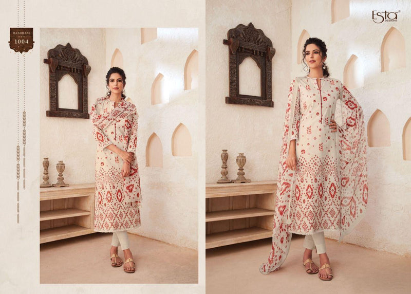 Esta Bandhani Chiffon Digital Printed Festive Wear Salwar Kameez