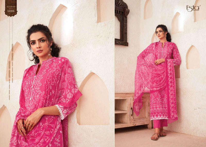 Esta Bandhani Chiffon Digital Printed Festive Wear Salwar Kameez
