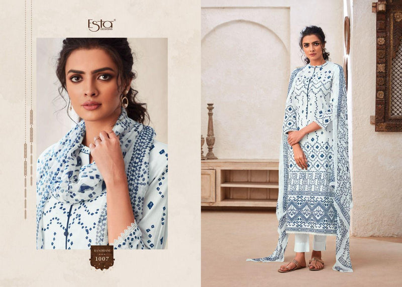 Esta Bandhani Chiffon Digital Printed Festive Wear Salwar Kameez