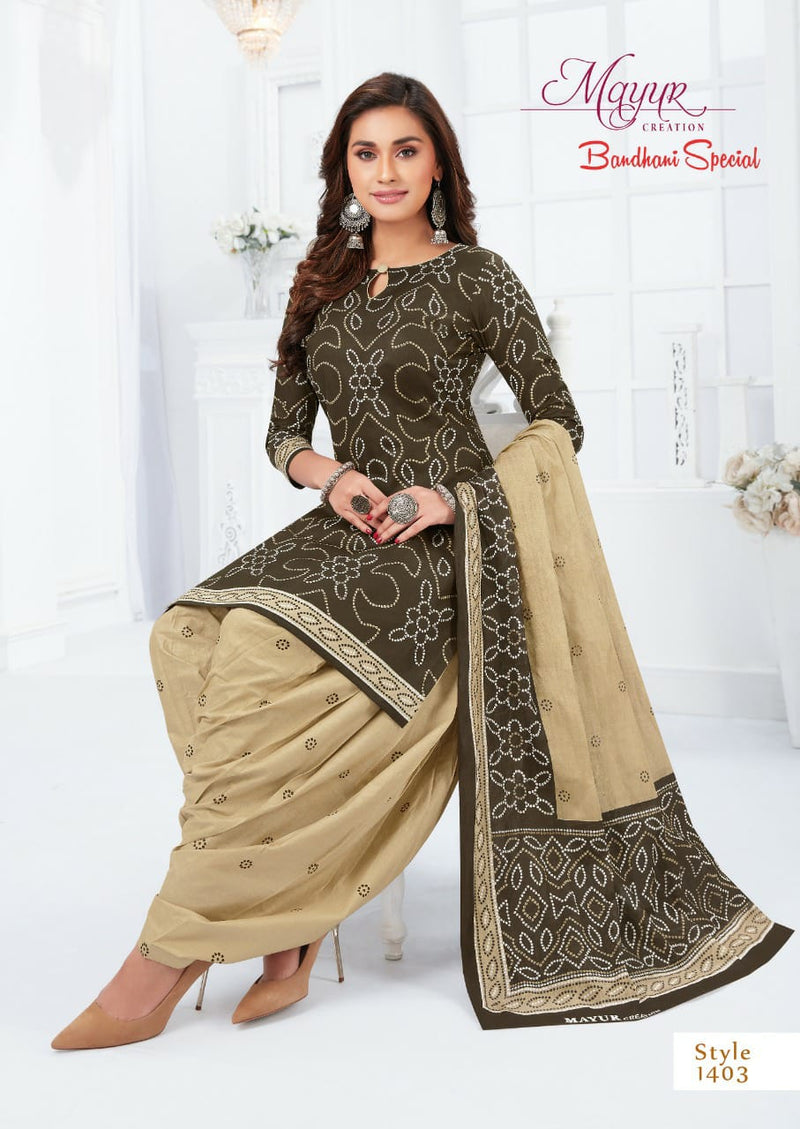 Mayur Creation Bandhani Special Vol 14 Cotton Printed Festive Wear Salwar Suits