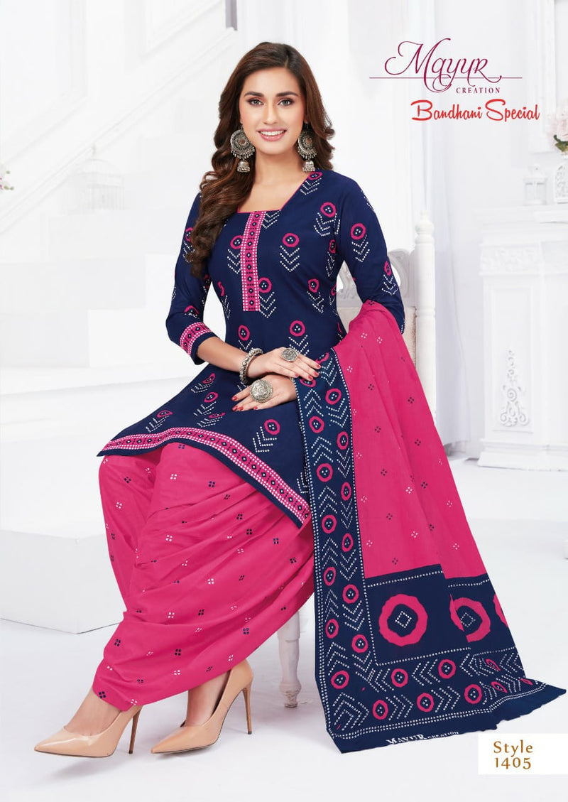 Mayur Creation Bandhani Special Vol 14 Cotton Printed Festive Wear Salwar Suits