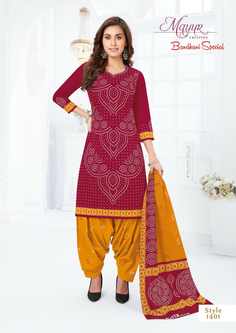 Mayur Creation Bandhani Special Vol 14 Cotton Printed Festive Wear Salwar Suits